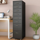 White Drawer Storage Steel Sliding Filing Cabinets Image - 5