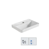 White Drop-In Vitreous China Rectangular Bathroom Sink Image - 3