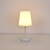 White Elegant Minimalist Wine Glass Shape Table Lamp Image - 2