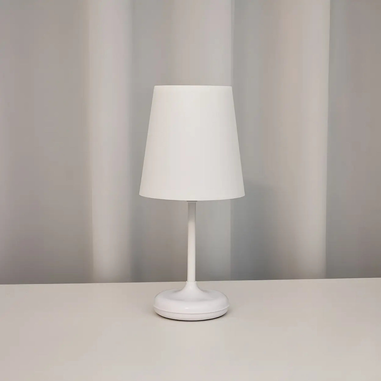 White Elegant Minimalist Wine Glass Shape Table Lamp Image - 3