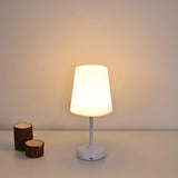 White Elegant Minimalist Wine Glass Shape Table Lamp Image - 9