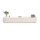 White Enclosed Storage Drawers Rectangle TV Stand Image - 7