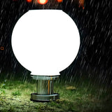 White Fashion Minimalist Globe Outdoor Post Table Lamp Image - 11