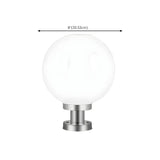 White Fashion Minimalist Globe Outdoor Post Table Lamp #size