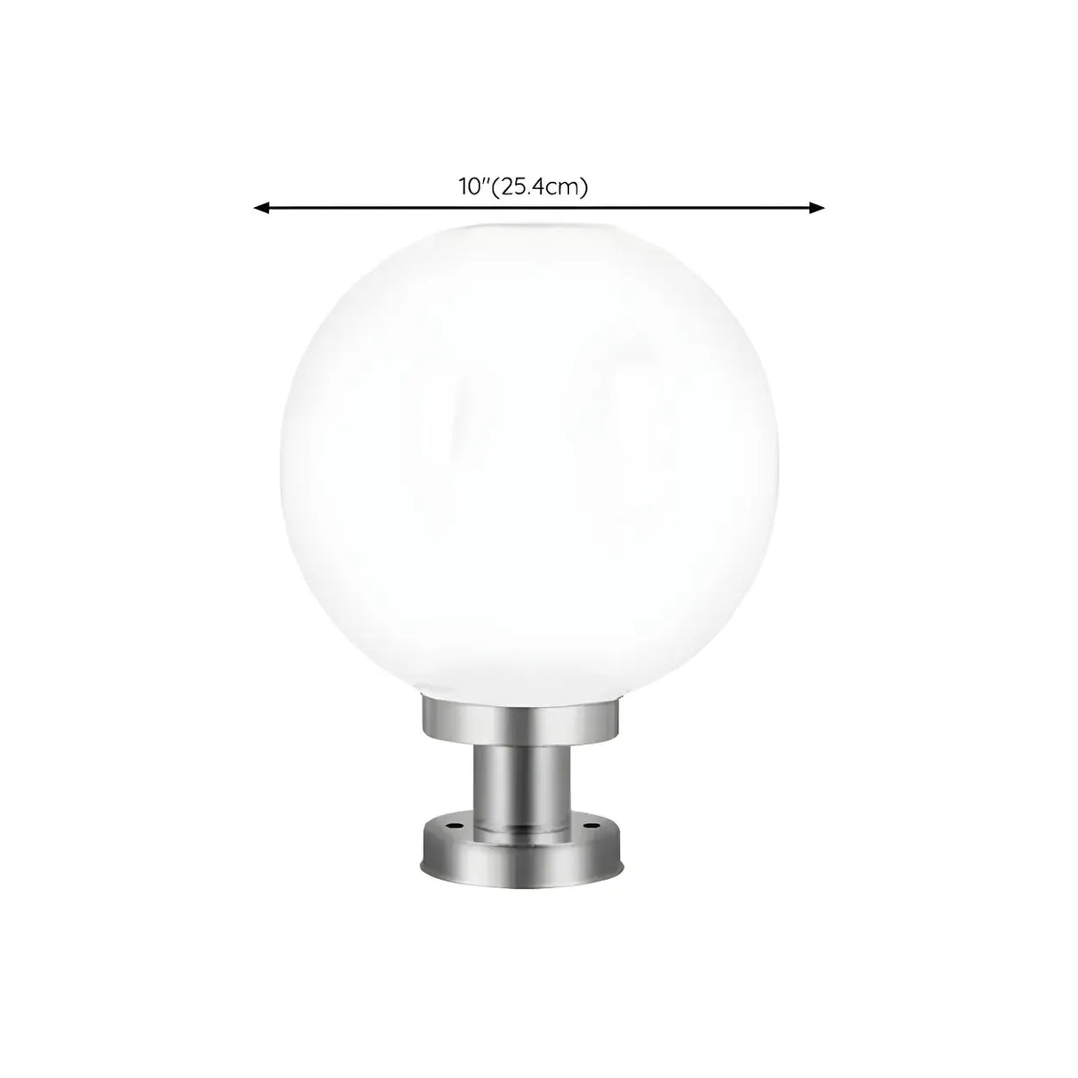 White Fashion Minimalist Globe Outdoor Post Table Lamp Image - 14