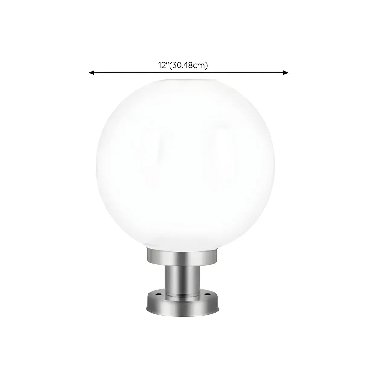 White Fashion Minimalist Globe Outdoor Post Table Lamp Image - 15