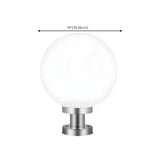 White Fashion Minimalist Globe Outdoor Post Table Lamp Image - 16