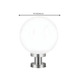 White Fashion Minimalist Globe Outdoor Post Table Lamp Image - 17