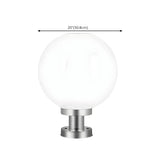 White Fashion Minimalist Globe Outdoor Post Table Lamp Image - 18