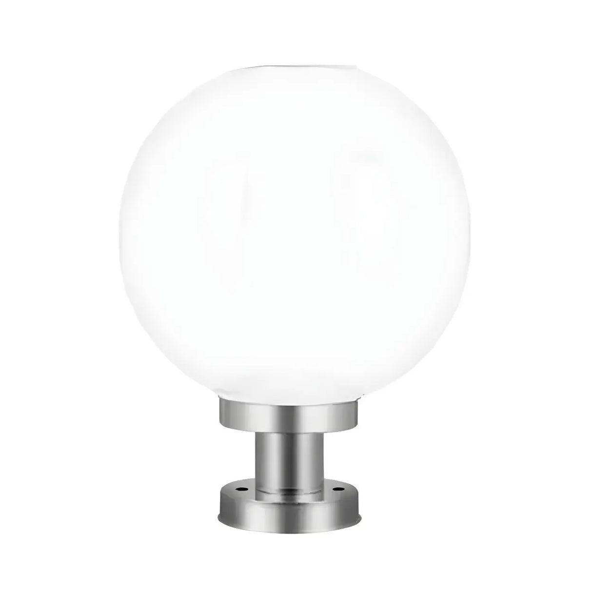 White Fashion Minimalist Globe Outdoor Post Table Lamp Image - 5