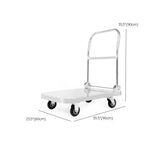 White Flat Stainless-Steel Utility Cart with Wheels Image - 15