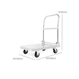 White Flat Stainless-Steel Utility Cart with Wheels Image - 19