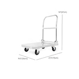 White Flat Stainless-Steel Utility Cart with Wheels Image - 20