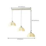 White Flower 3-Light Kitchen Island Hanging Light #size