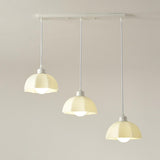 White Flower 3-Light Kitchen Island Hanging Light Image - 9