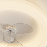 White Flush Mount Simple Dimming Ceiling Fan Light Image - 13