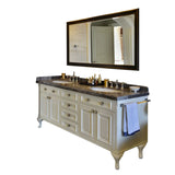 White Free-standing Wood Bathroom Vanity with Cabinet Image - 3