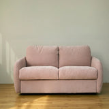 White Full Cushion Back Soft Upholstered Futon Sofa Image - 12