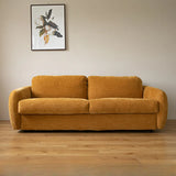 White Full Cushion Back Soft Upholstered Futon Sofa Image - 18