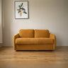 White Full Cushion Back Soft Upholstered Futon Sofa Image - 27