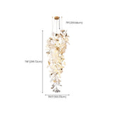 White Ginkgo Leaf Gold Metal High Ceiling Foyer Chandelier Image - 10