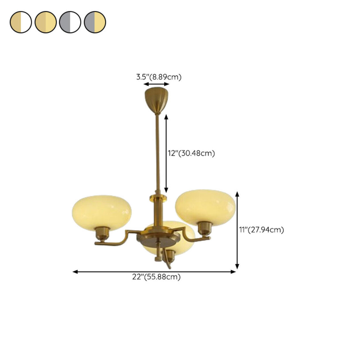 White Glass Modern Drum Chrome Chandelier Adjustable Height 