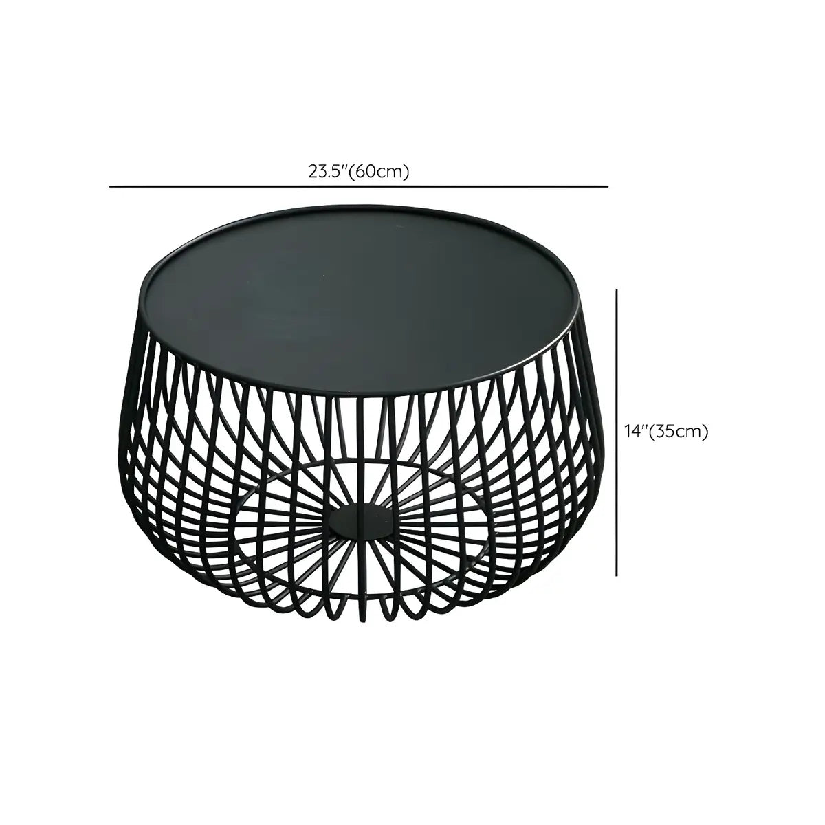 White Glass Top Iron Frame Round Outdoor Coffee Table 