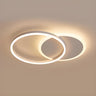 White Halo Ring LED Flush Mount Ceiling Light 5-Light Image - 7