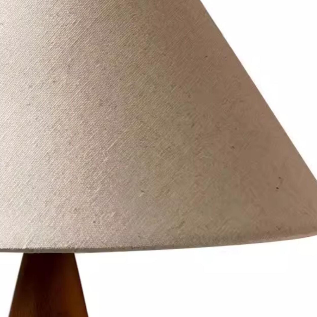 White Handcrafted Minimalist Style Wooden Table Lamp Image - 7