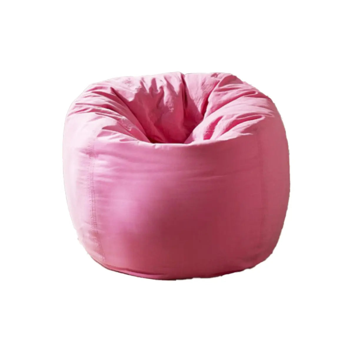 White Large Circular Plush Removable Bean Bag Chair Image - 2