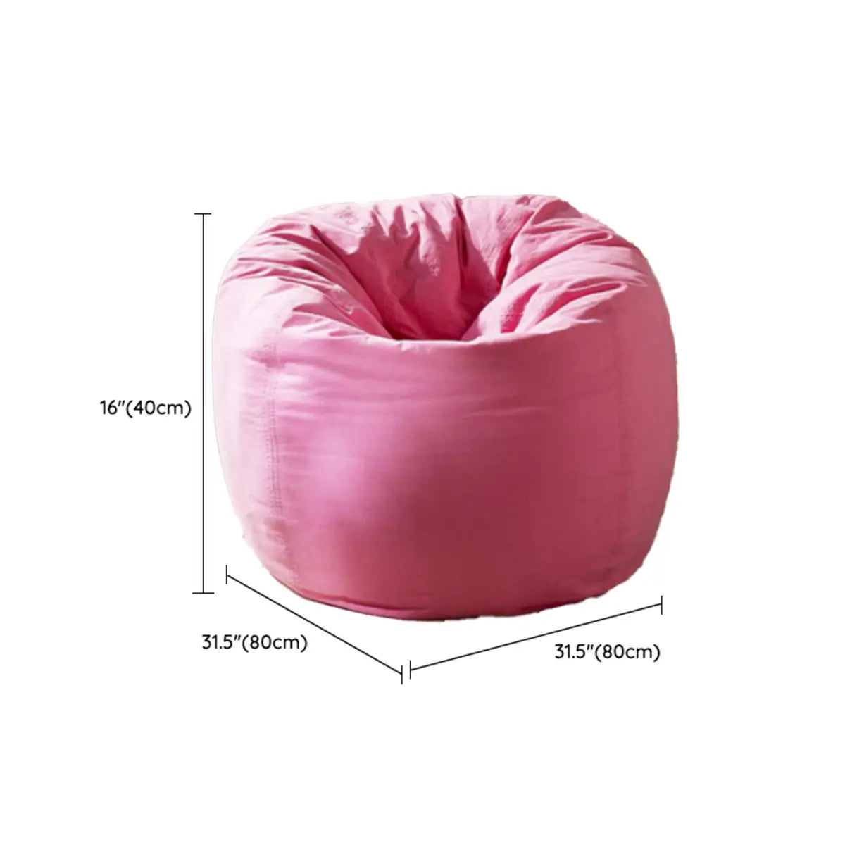 White Large Circular Plush Removable Bean Bag Chair Image - 9