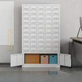 White Large Fireproof Lockable Storage Filing Cabinet Image - 1