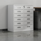 White Large Fireproof Lockable Storage Filing Cabinet Image - 17