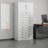 White Large Fireproof Lockable Storage Filing Cabinet Image - 22