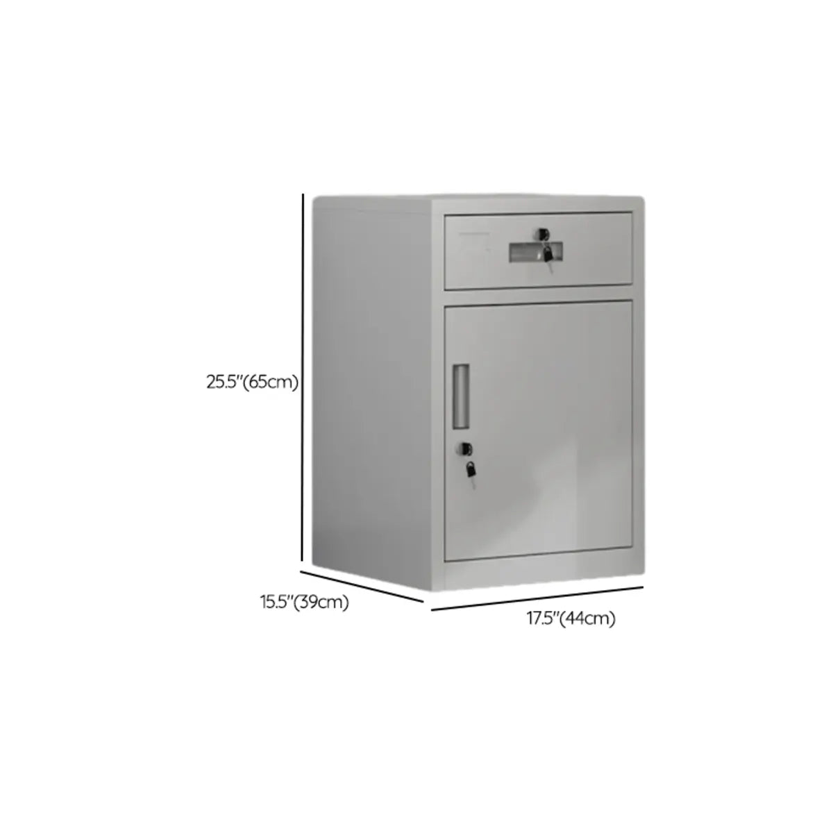 White Large Fireproof Lockable Storage Filing Cabinet 