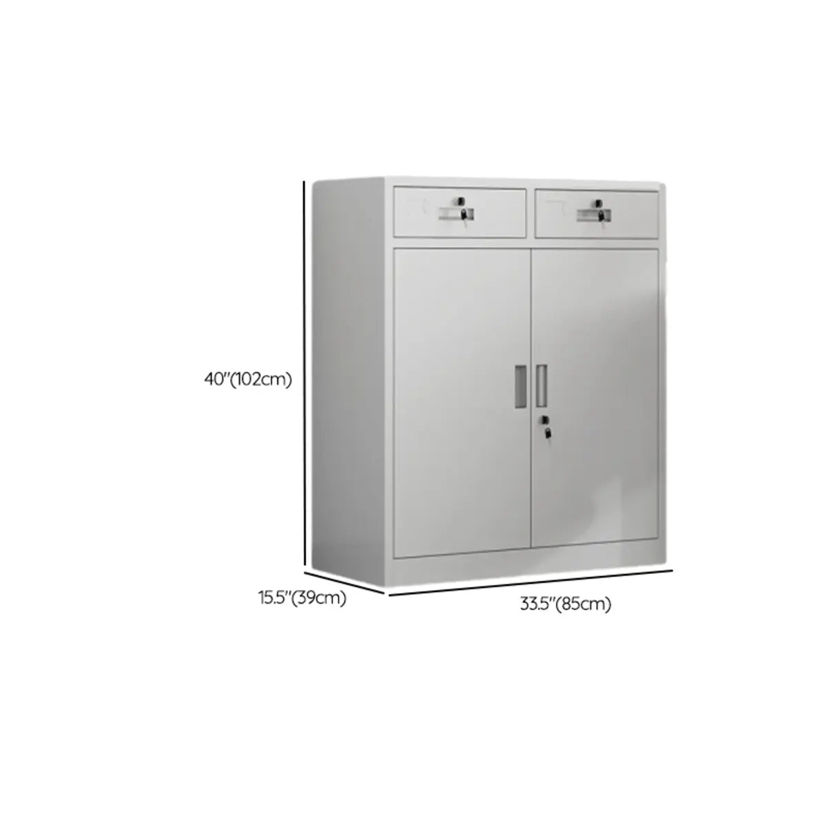 White Large Fireproof Lockable Storage Filing Cabinet Image - 26