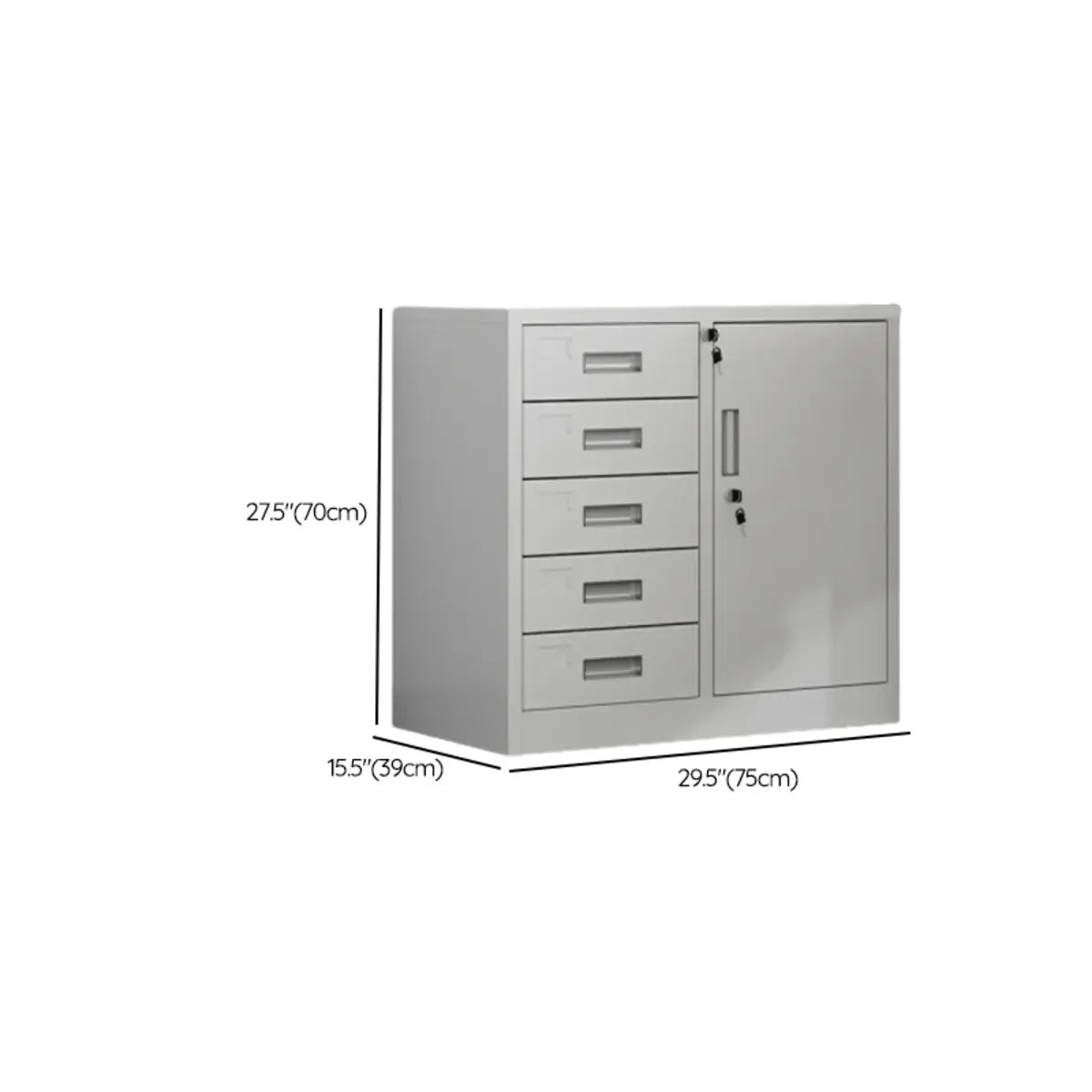 White Large Fireproof Lockable Storage Filing Cabinet Image - 29