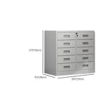 White Large Fireproof Lockable Storage Filing Cabinet Image - 38