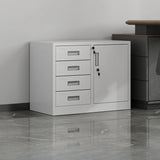 White Large Fireproof Lockable Storage Filing Cabinet Image - 7