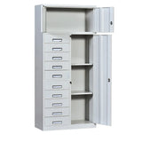 White Large Steel Locking Drawer Storage Filing Cabinet Image - 25