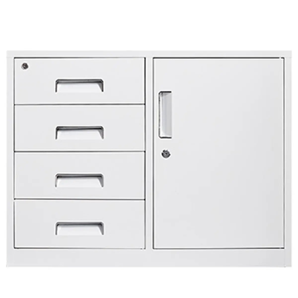 White Large Steel Locking Drawer Storage Filing Cabinet Image - 30