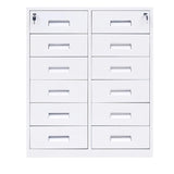 White Large Steel Locking Drawer Storage Filing Cabinet Image - 31