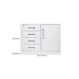 White Large Steel Locking Drawer Storage Filing Cabinet #size