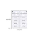 White Large Steel Locking Drawer Storage Filing Cabinet Image - 38