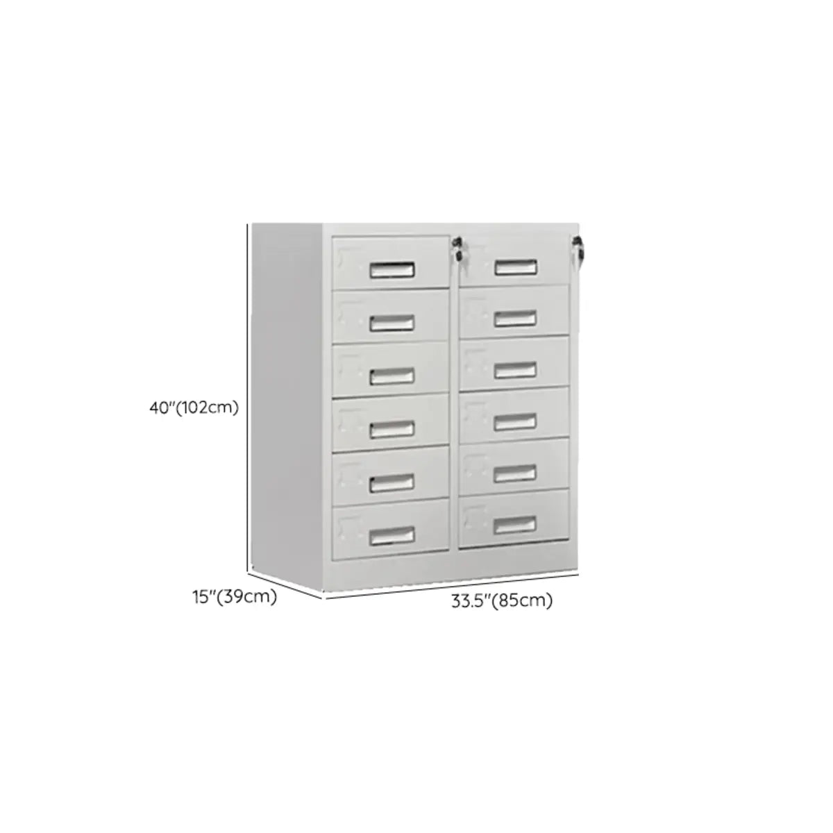 White Large Steel Locking Drawer Storage Filing Cabinet Image - 43