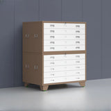 White Lateral Steel Small Lockable Filing Cabinets Image - 11