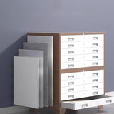 White Lateral Steel Small Lockable Filing Cabinets Image - 15