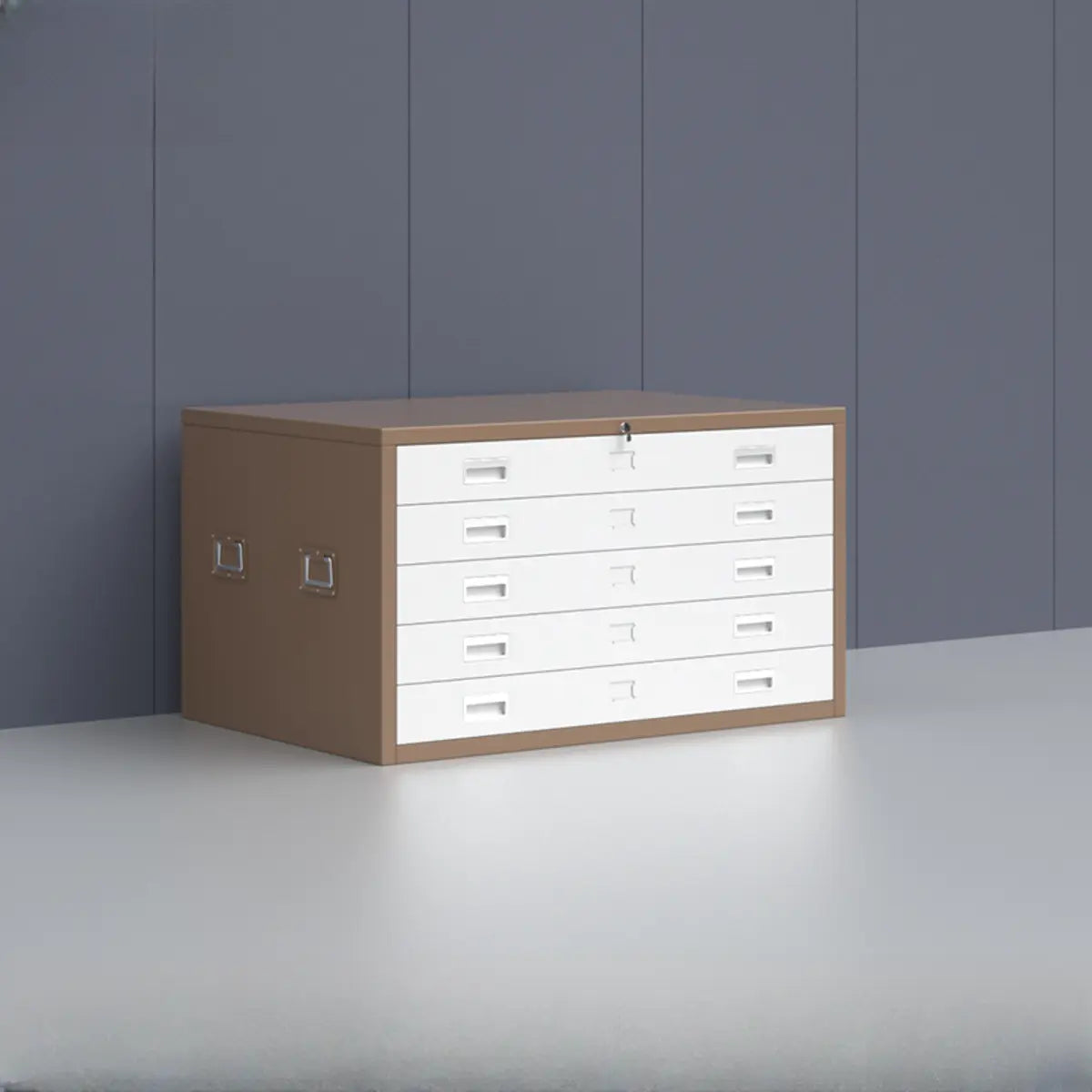 White Lateral Steel Small Lockable Filing Cabinets Image - 16