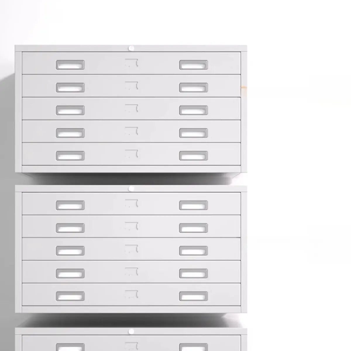 White Lateral Steel Small Lockable Filing Cabinets Image - 17