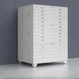 White Lateral Steel Small Lockable Filing Cabinets Image - 18